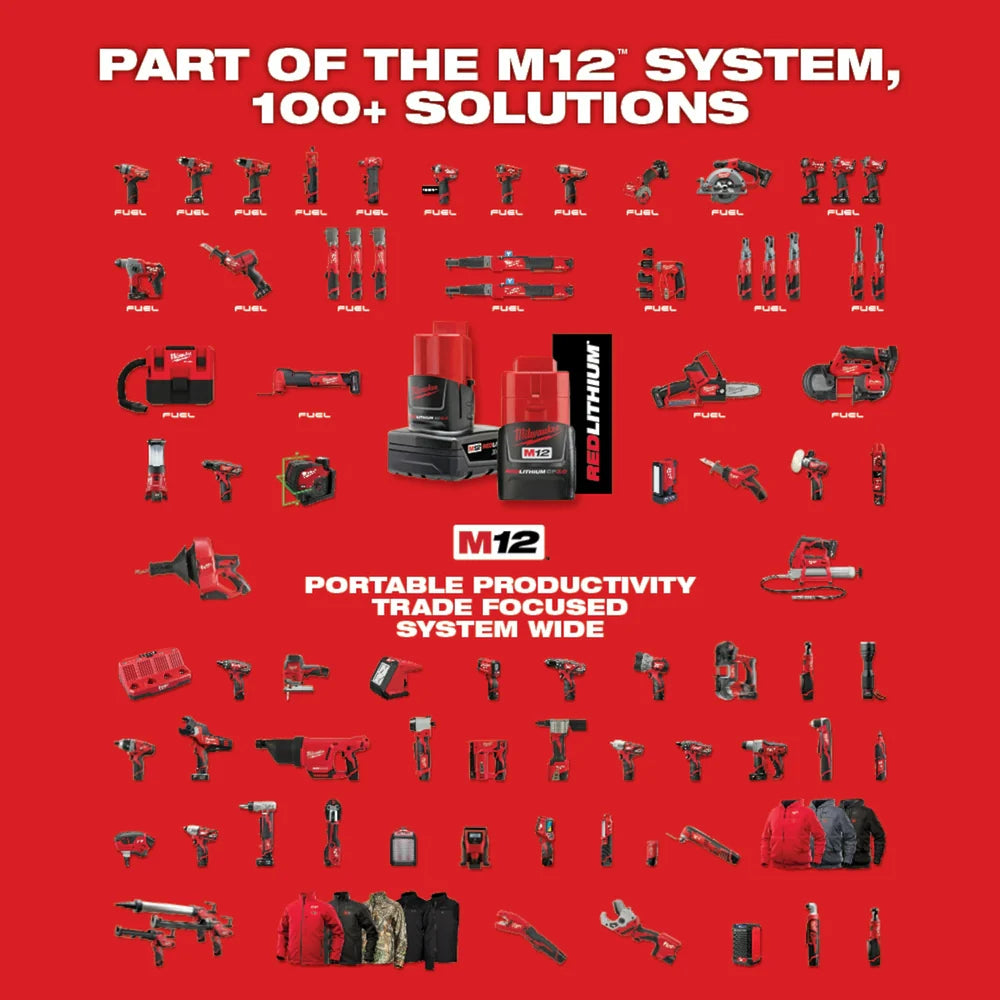2026 Milwaukee 2567-22 M12 FUEL 12V 3/8" Brushless Li-Ion High Speed Ratchet Kit