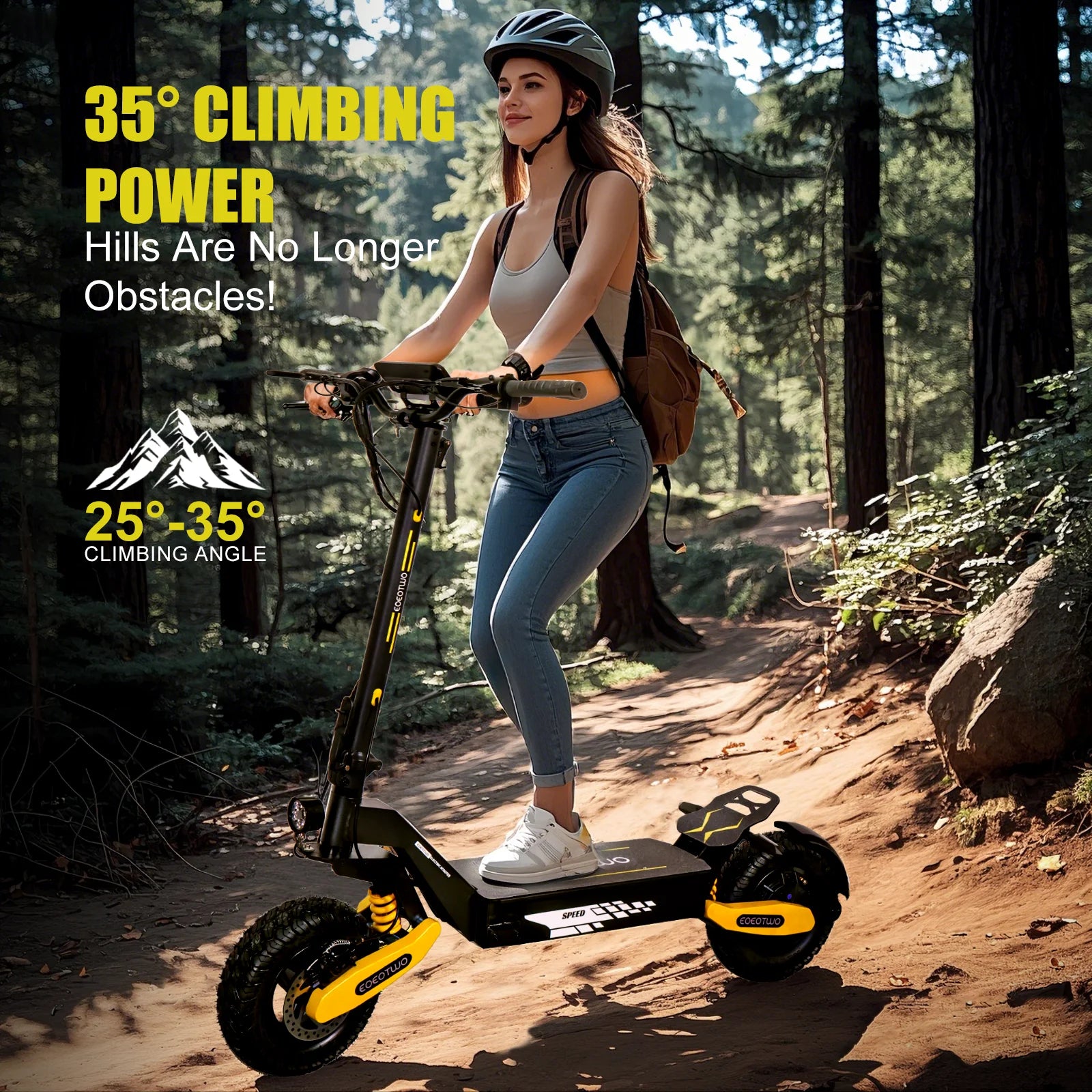 2026 Off Road Electric Scooter for Adults, 1200W Motor Fast E Scooter, Up to 28MPH Top Speed & 20Miles Long Range, 11" Off-Road Tires, 330lbs MAX Load, Foldable