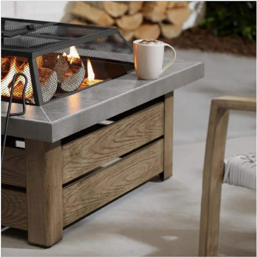 Hampton Bay 24′′ Steel Fire Pit Insert Set with Mesh Cover, 3-Piece Replacement Kit
