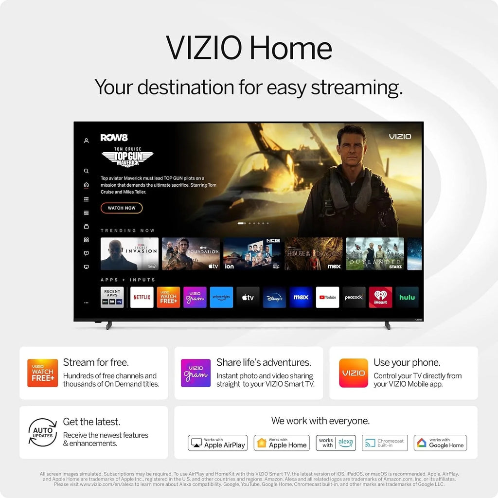 2026 VIZIO 50′′ 4K HDR Smart TV, Dolby Vision HDR/HDR10+, WiFi 6 – (Refurbished)