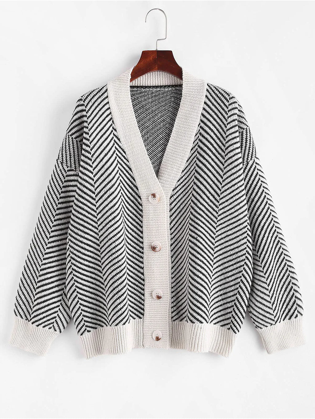 2026 Ribbed Button Cardigan