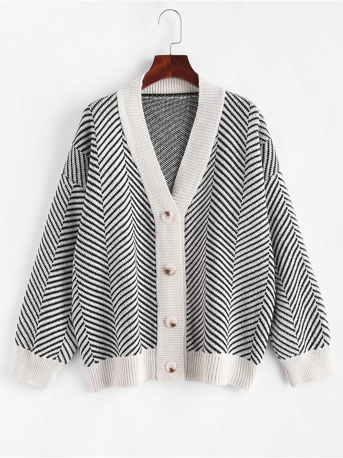 2026 Ribbed Button Cardigan
