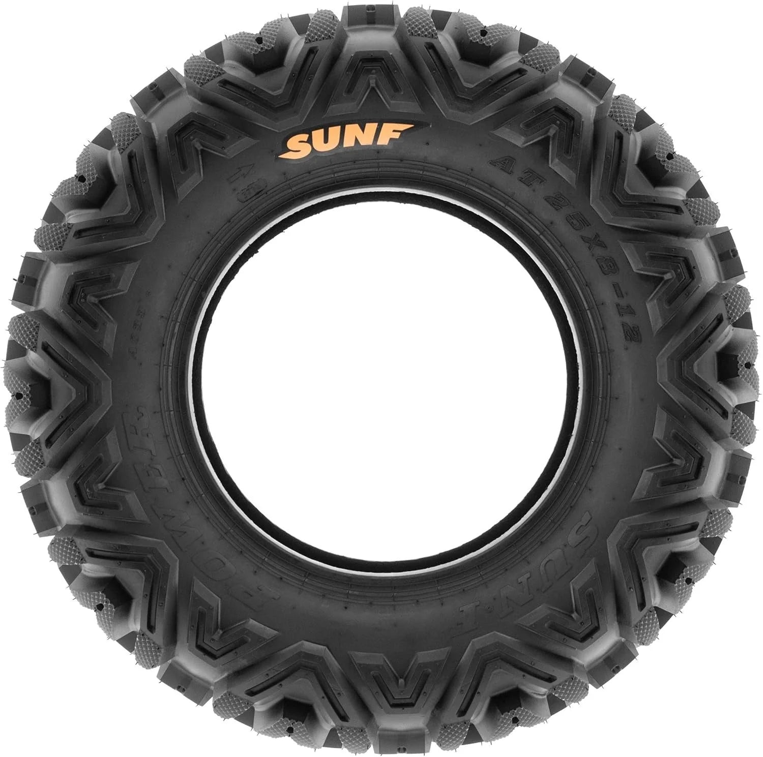 2026 Set of 4 ATV/UTV off-road tires, 25x8-12 front and 25x10-12 rear, 6 PR, tubeless A033