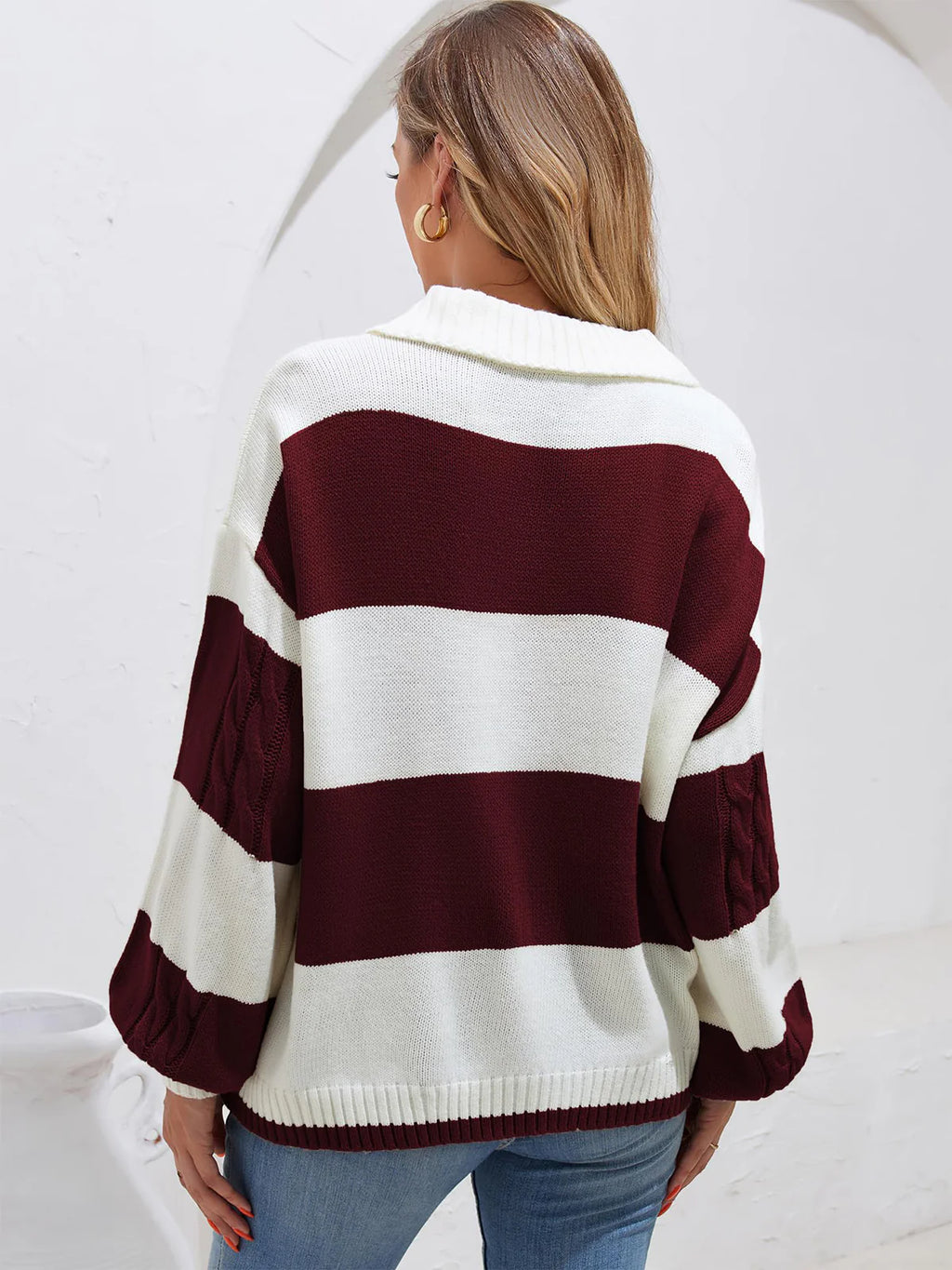2026 Striped Long-Sleeve Jumper