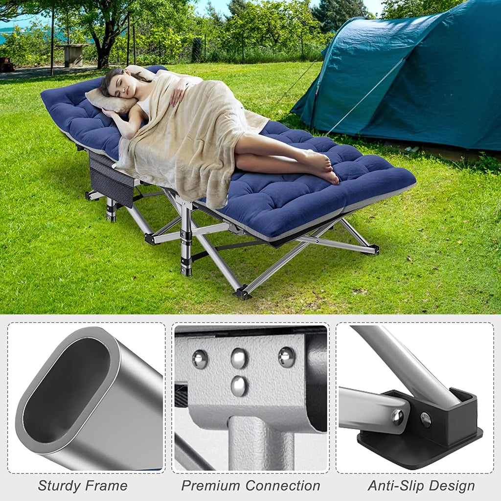 2026 Slsy 2 Pack Folding Bed Cot with 3.3 Inch 2 Sided Mattress, 75"* 28" Folding Camping Cots with Carry Bag, Portable Sleeping Cot Guest Bed