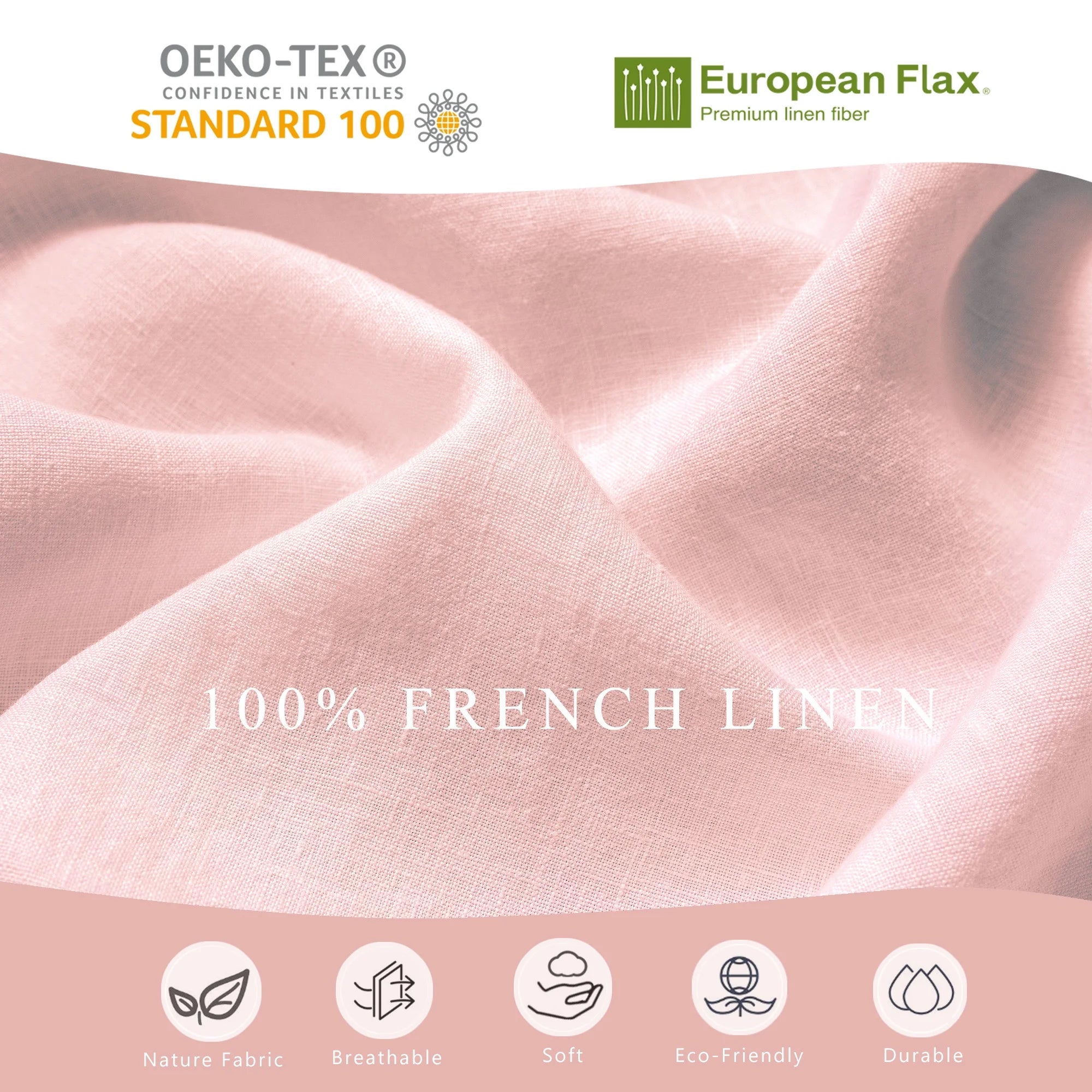 2026 100% Pure Linen Duvet Cover with Button Closure and Corner Ties Soft & Breathable - Natural Full/Queen