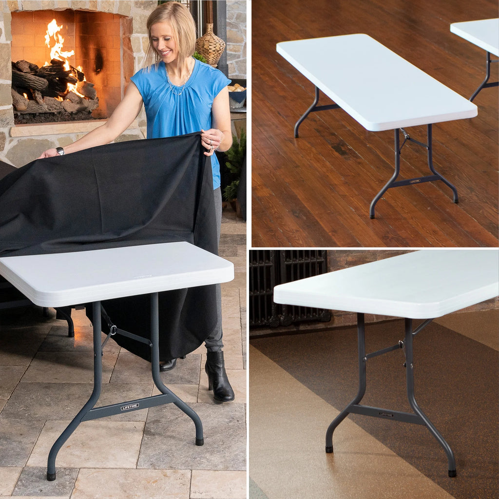 2026 Lifetime 8-Foot Commercial Grade Folding Table, White Granite (22980)