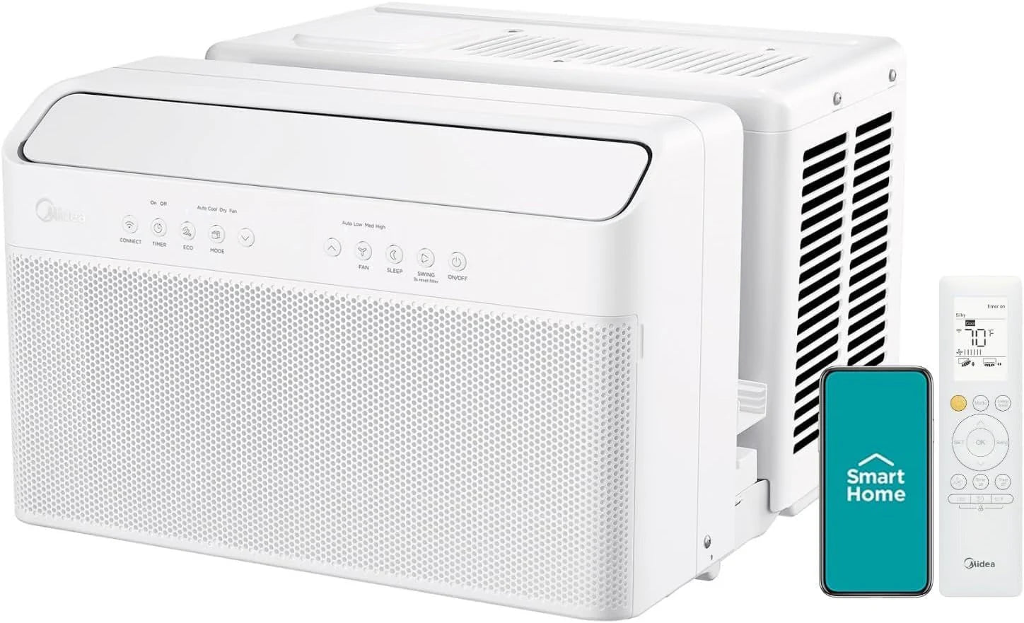 2026 Midea 12,000 BTU U-shaped smart inverter window air conditioner cools rooms up to 550 square feet