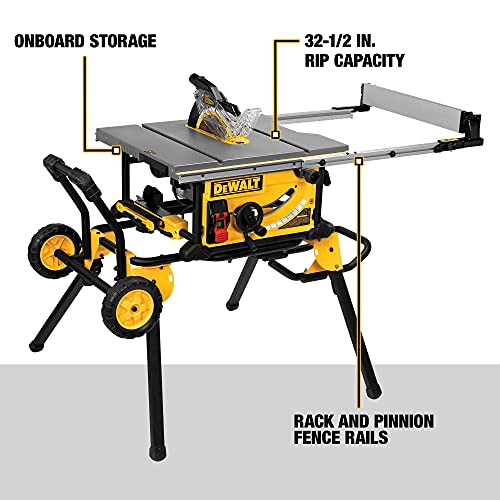 2026 DEWALT 10 Inch Table Saw, 32-1/2 Inch Rip Capacity, 15 Amp Motor, With Rolling