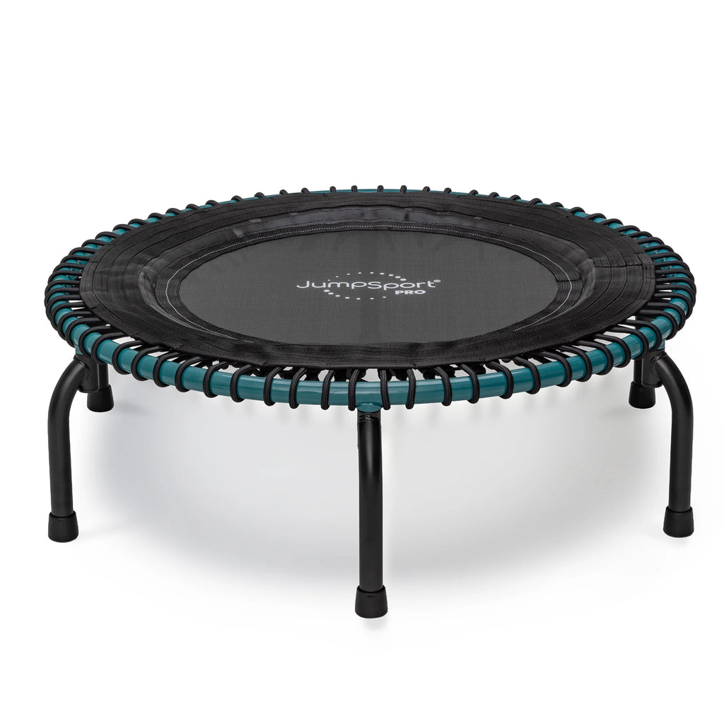 2026 JumpSport 350 Pro Fitness 39" Cardio Workout Indoor Trampoline, Teal/Black