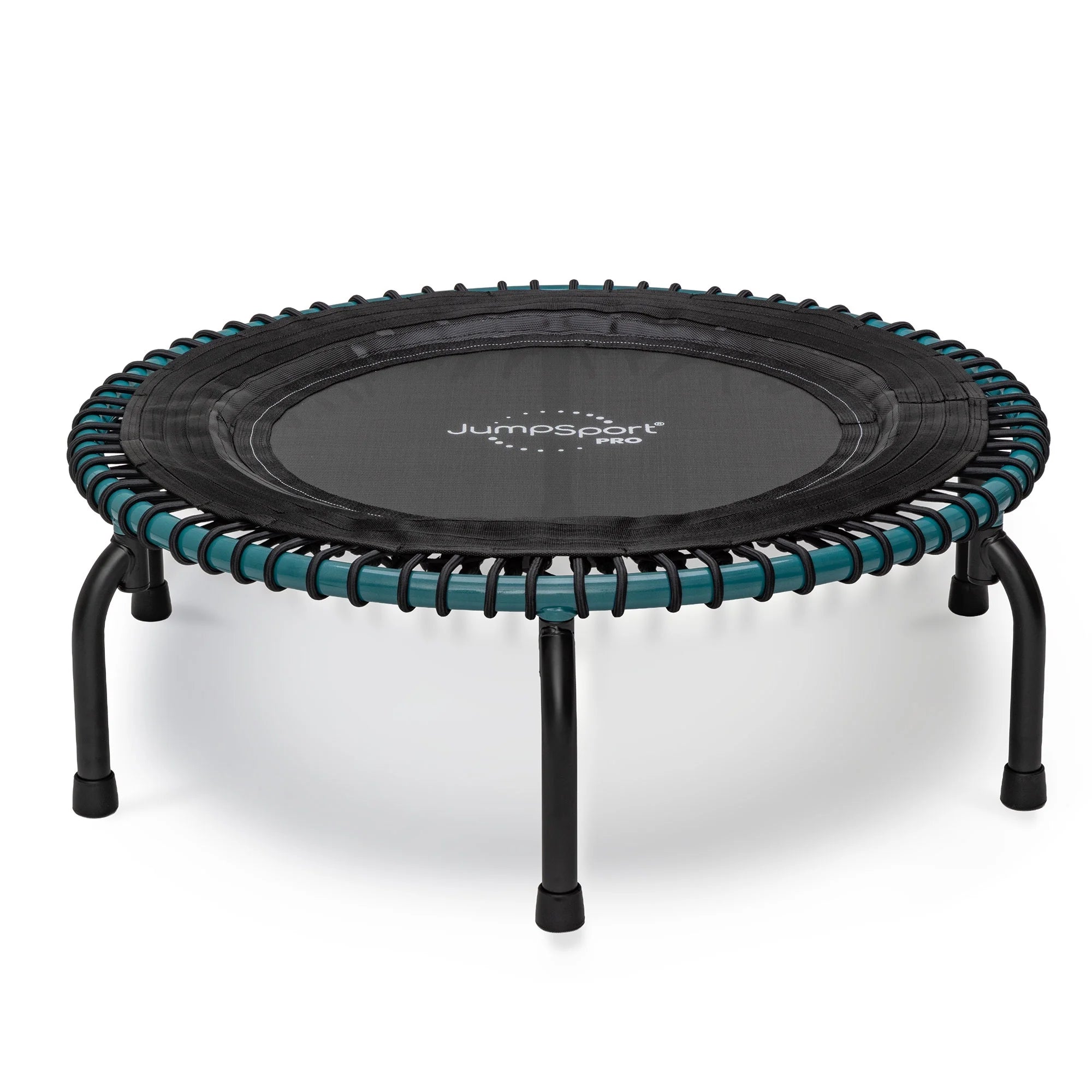 2026 JumpSport 350 Pro Fitness 39" Cardio Workout Indoor Trampoline, Teal/Black