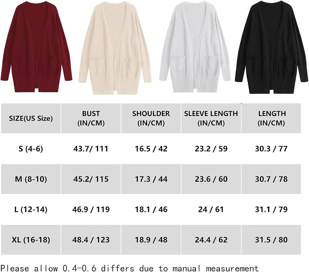 2026 Long Sleeve Soft Cardigan Knit Sweater