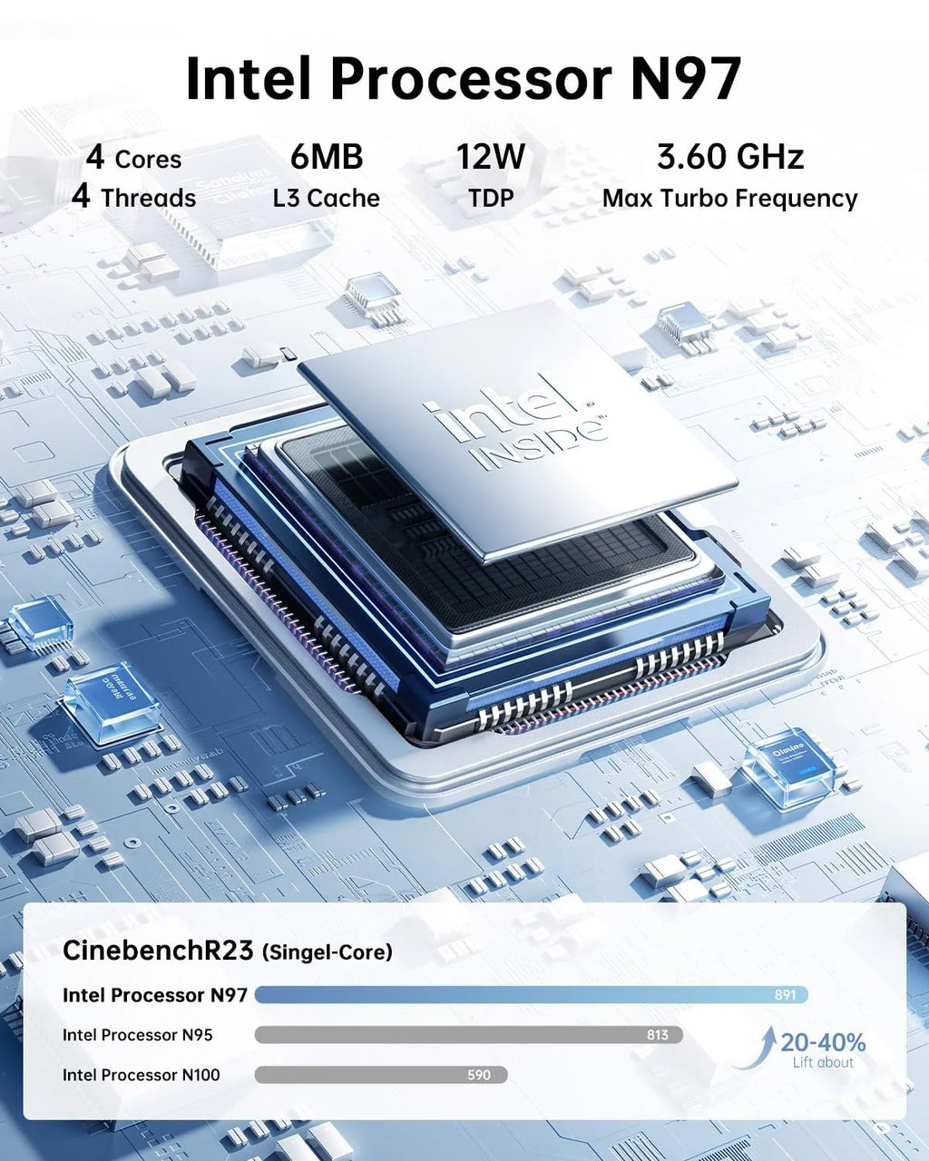 2026 KAMRUI GK3Plus Mini PC, 16GB RAM, 512GB M.2 SSD Mini Computer