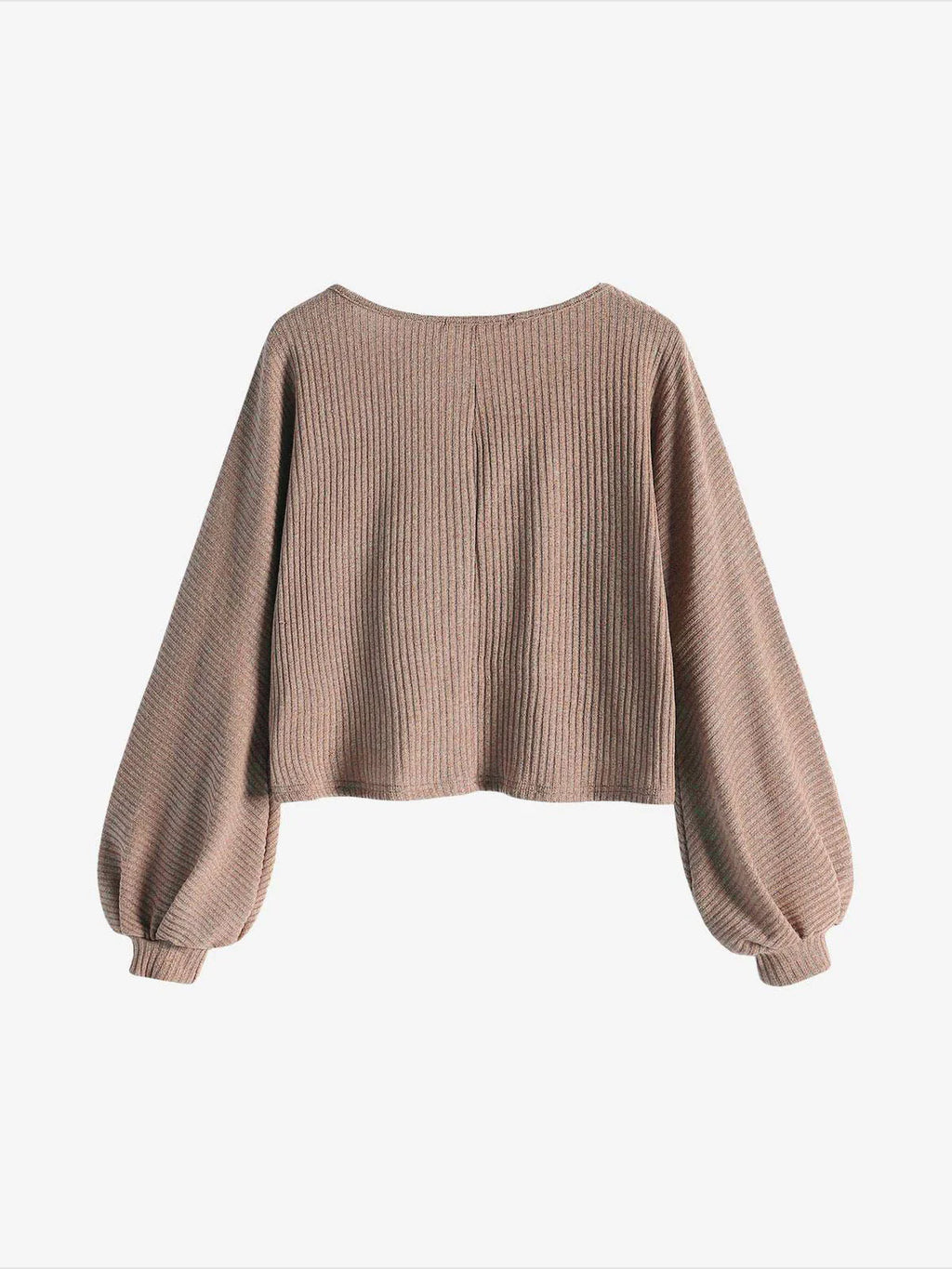 2026 Ribbed knit crew neck sweater