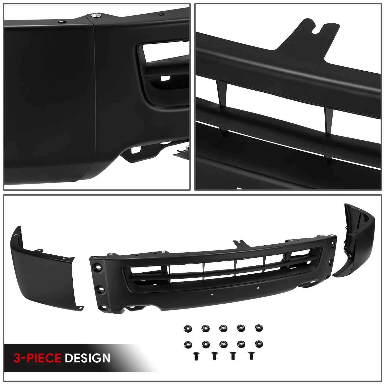 Modular Style Front Bumper w/ Fog Light Cutouts12-21 Nissan NV1500 2500 3500