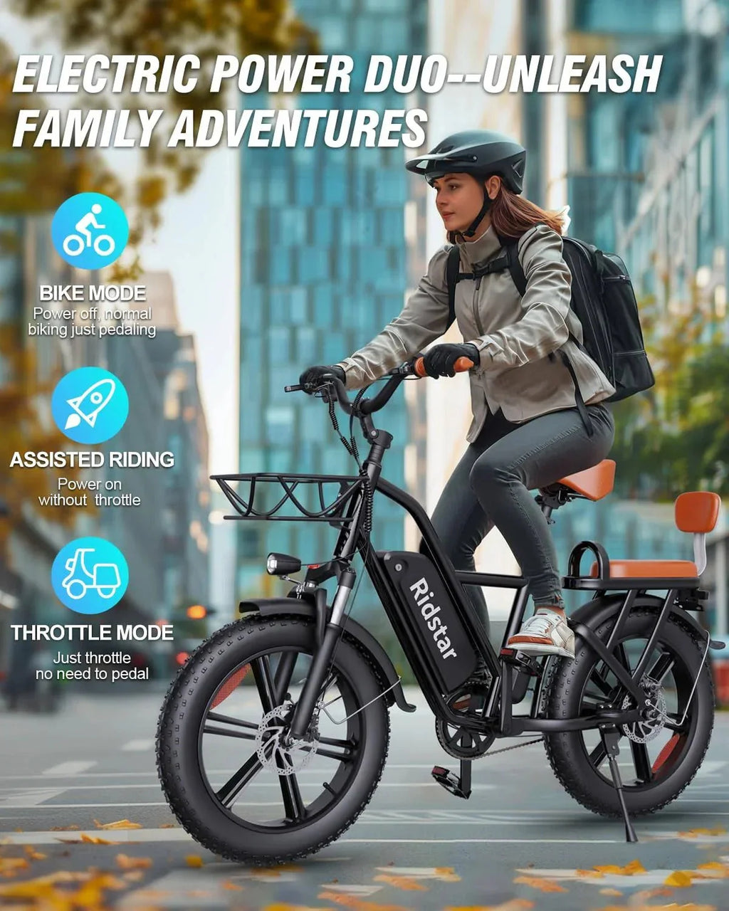 2026 Bopzin 1000W Electric Bicycle for Adults, 48V 15Ah Removable Battery, 20" x 4.0" - 1000W