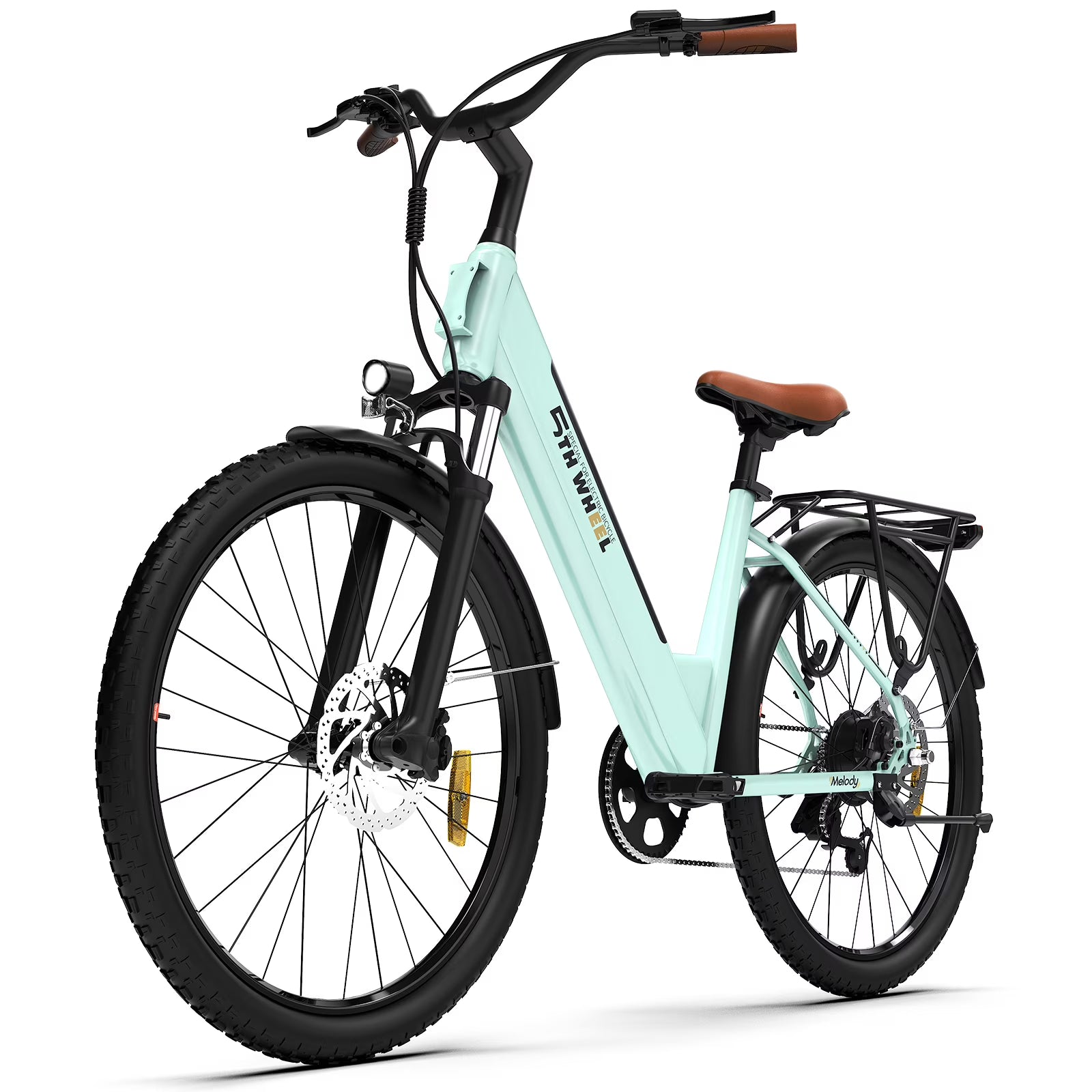 2026 5TH WHEEL Electric Bike for Adult with 350W Motor, W18B 26" EBike with 36V 10.4Ah Removable Battery Ebike, Electric Bicycle with 7 Speed, UL2849