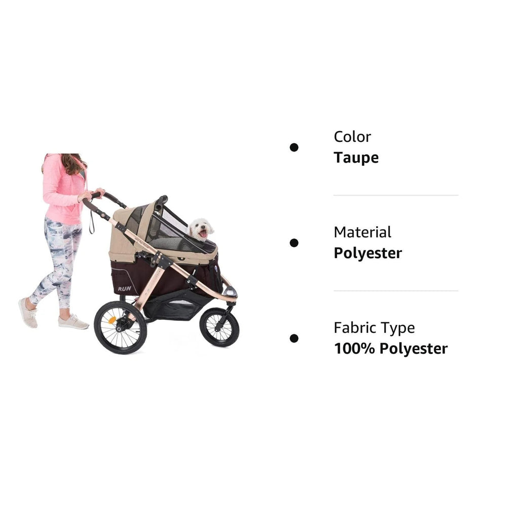 2026 Jogging Sports Stroller with Comfort Rubber Wheels/Zipper-Less Entry/1-Hand Quick Fold/Aluminum Frame for Small/Medium Dogs, Cats and Pets (Green Camo)