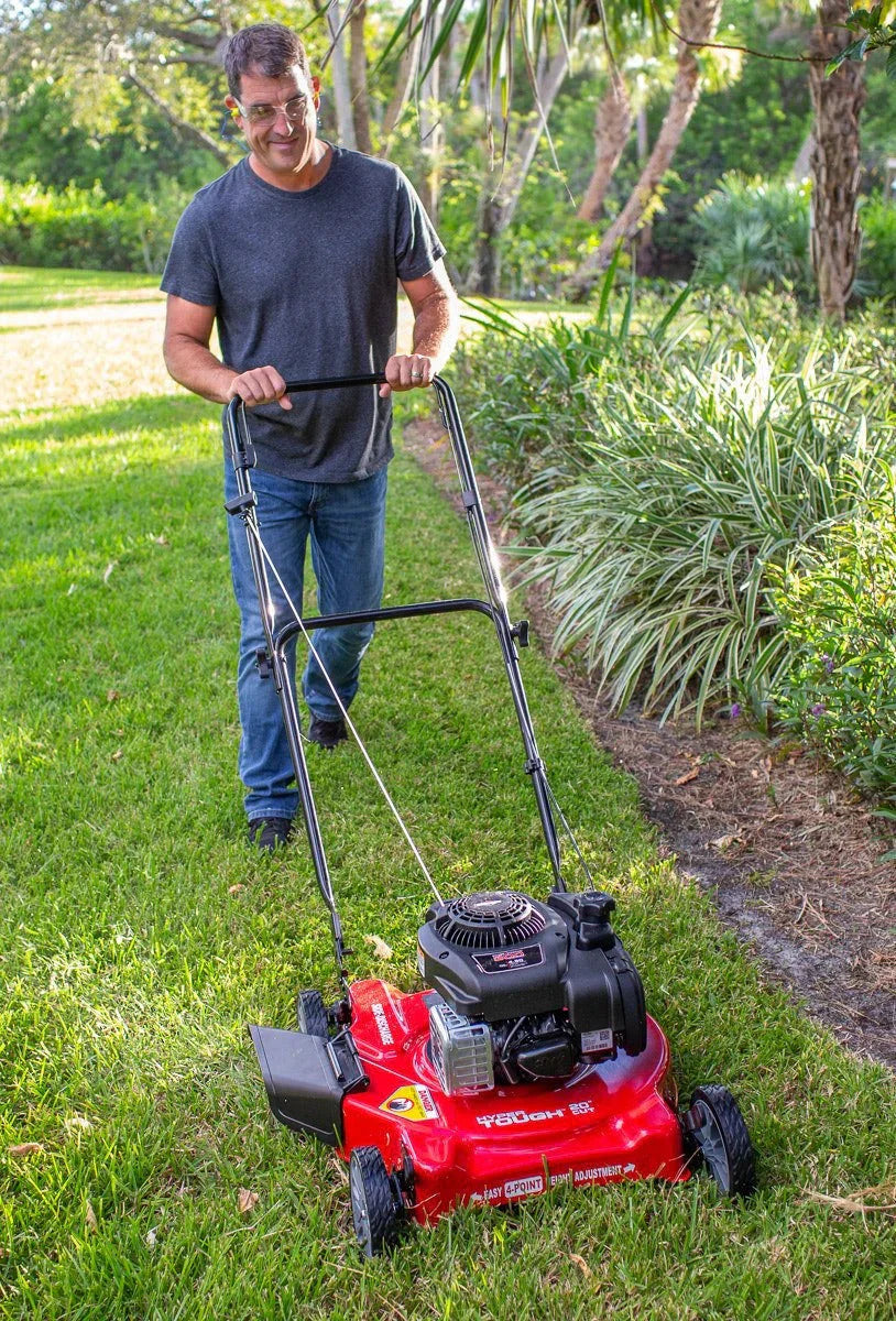 2026 20-inch petrol lawnmower with 125cc displacement and Briggs & Stratton engine