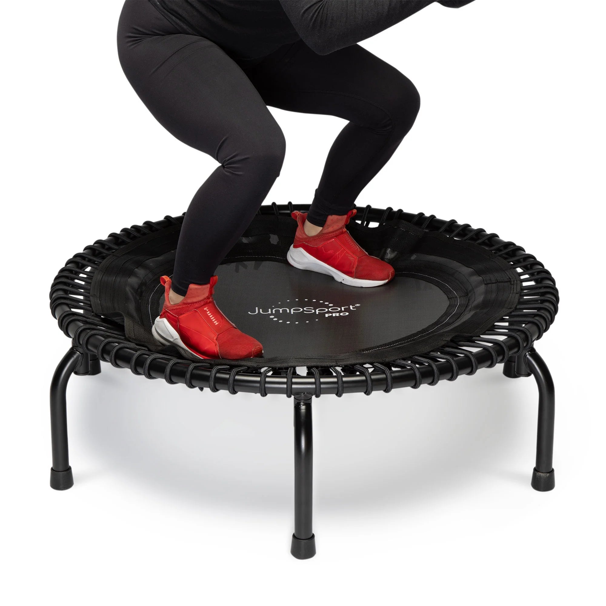 2026 JumpSport 350 Pro Fitness 39" Cardio Workout Indoor Trampoline, Teal/Black