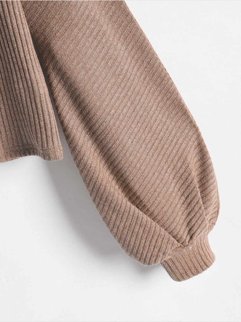 2026 Ribbed knit crew neck sweater