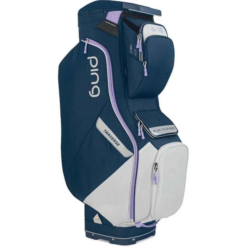 2026 Ping Traverse Cart Bag - Black White