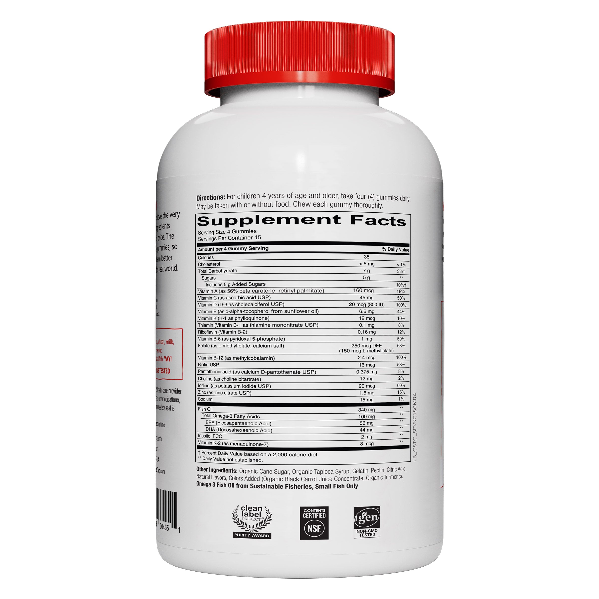 2026 SmartyPants Kids Formula Multivitamin, 180 Gummies