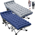 2026 Slsy 2 Pack Folding Bed Cot with 3.3 Inch 2 Sided Mattress, 75"* 28" Folding Camping Cots with Carry Bag, Portable Sleeping Cot Guest Bed
