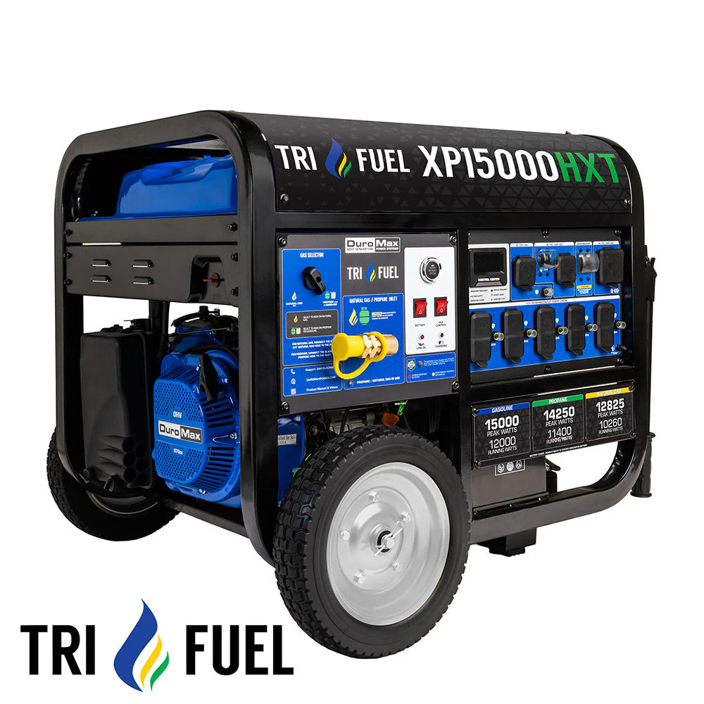 15,000 Watt Electric Start Tri Fuel Portable Generator