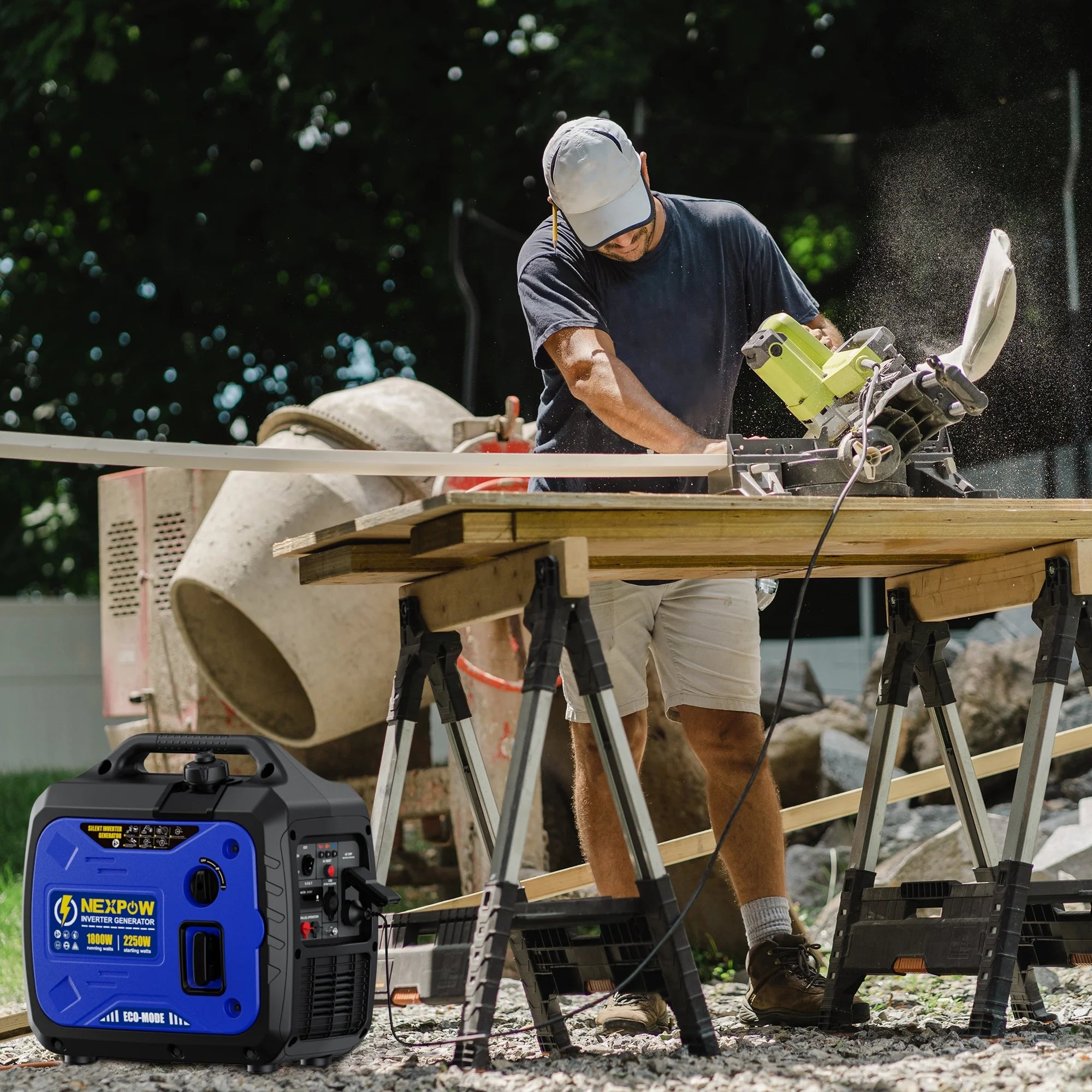 2026 NEXPOW 2250W Portable Inverter Generator, Gasoline Power Quiet Lightweight for Backup Home & Camping, Eco-Mode Feature, Parallel Capability, EPA Compliant