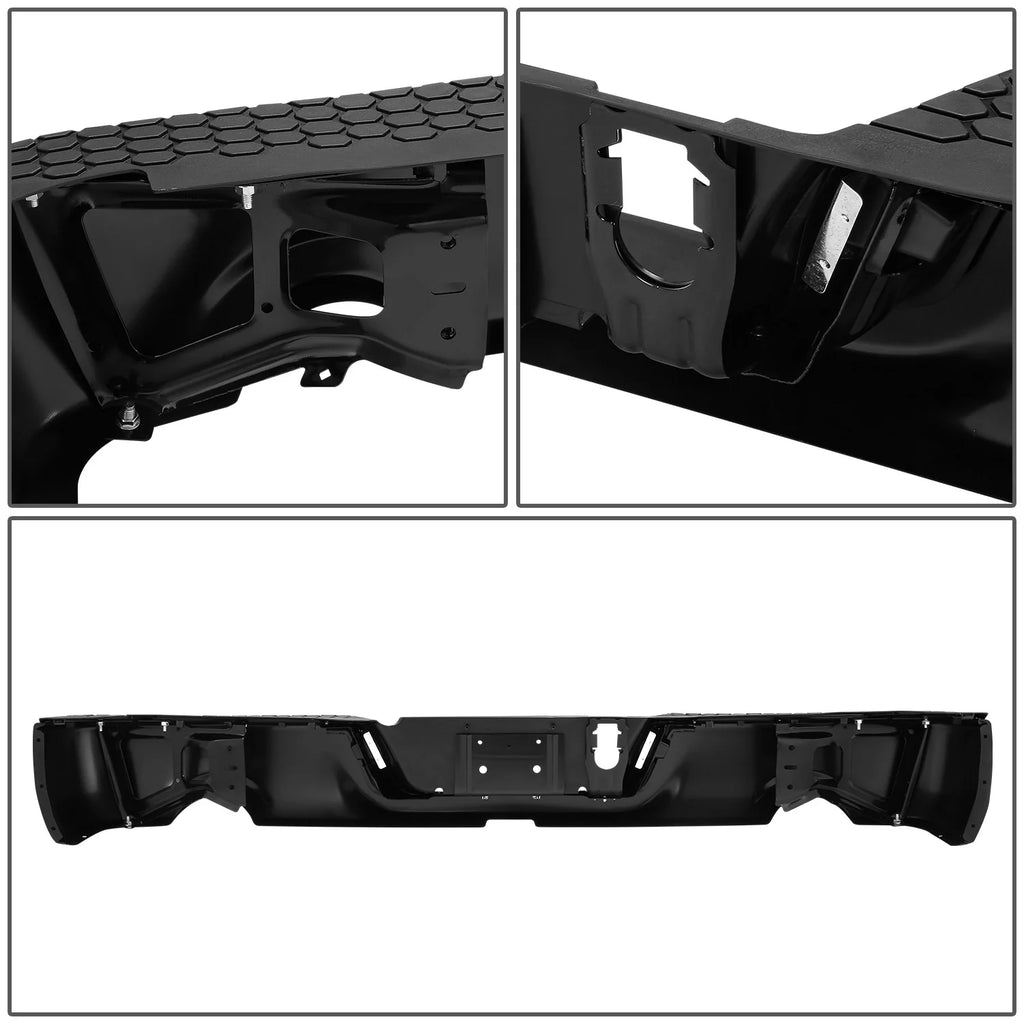 Modular Style Rear Step Bumper w/Dual Exhaust+License Plate Lights  09-19 Dodge/Ram 1500 2500 3500