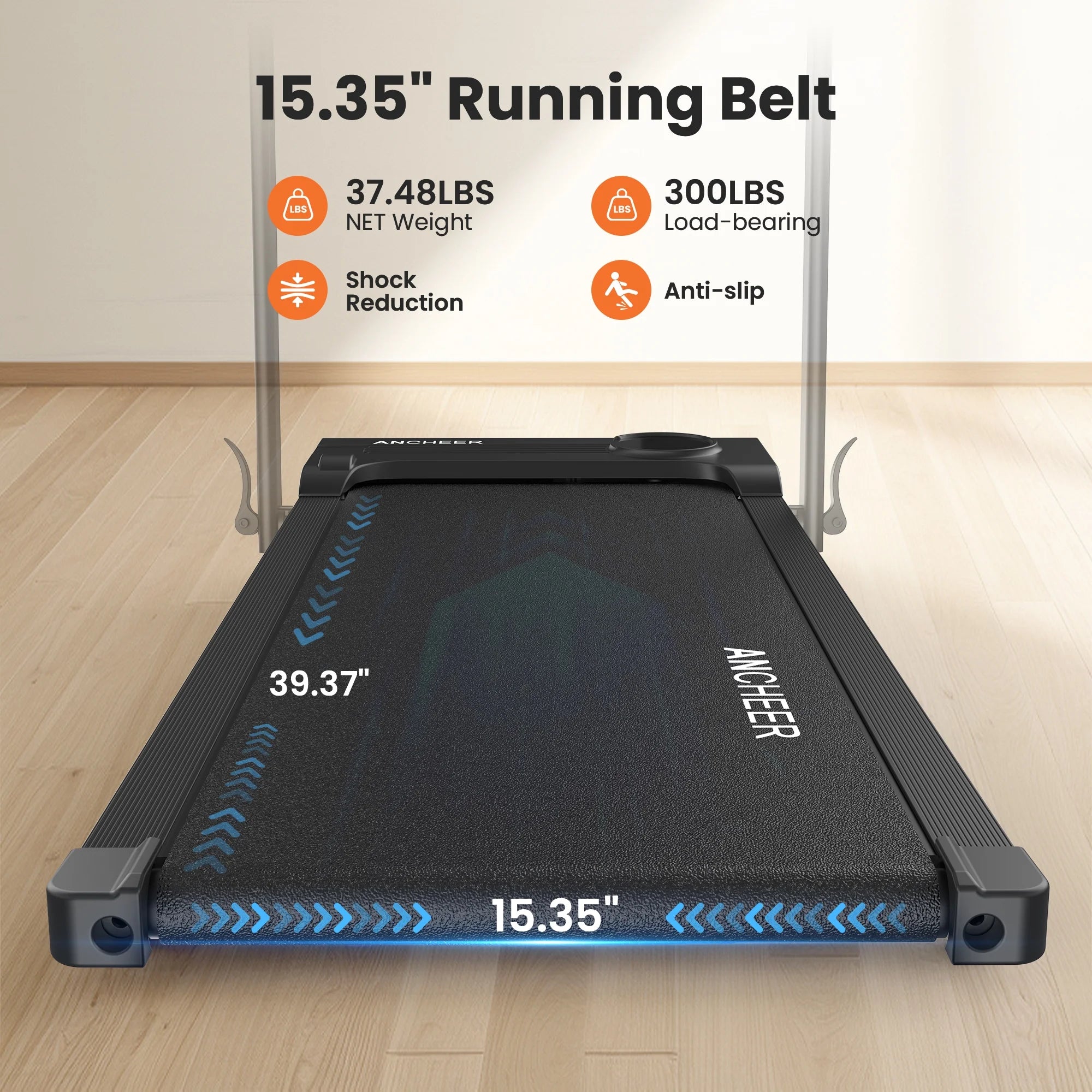 2026 ANCHEER Portable Folding Walking Pad 300lb, 7.5 MPH Under Desk Treadmill with Remote Control & LED Display,2 in 1 Walking Pad Treadmill for Home/Office/Exercise(Pink)