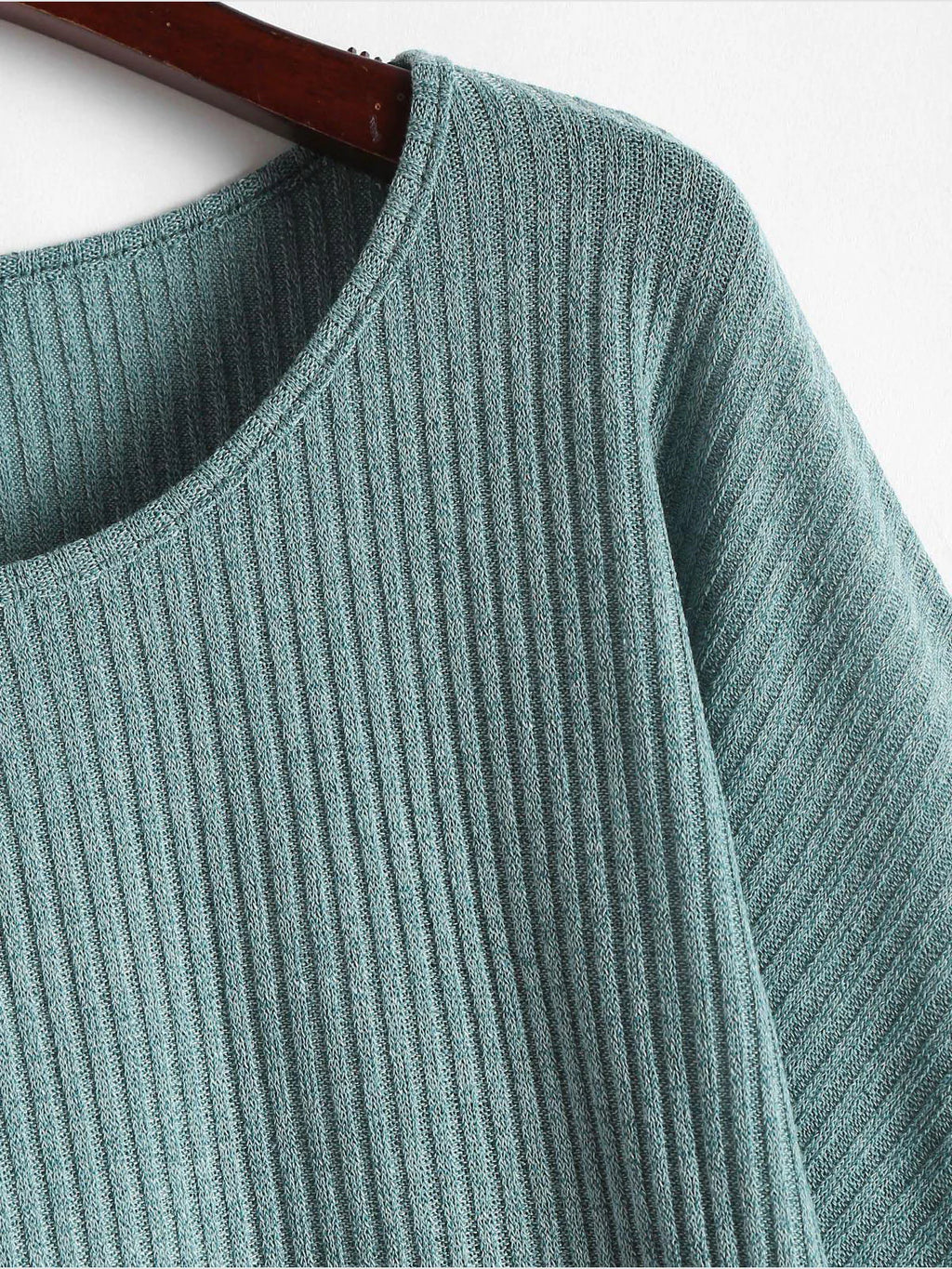 2026 Ribbed knit crew neck sweater