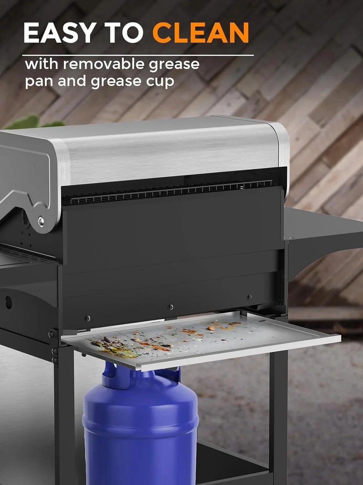 2026 4-Burner BBQ Propane Gas Grill, 44000 BTU