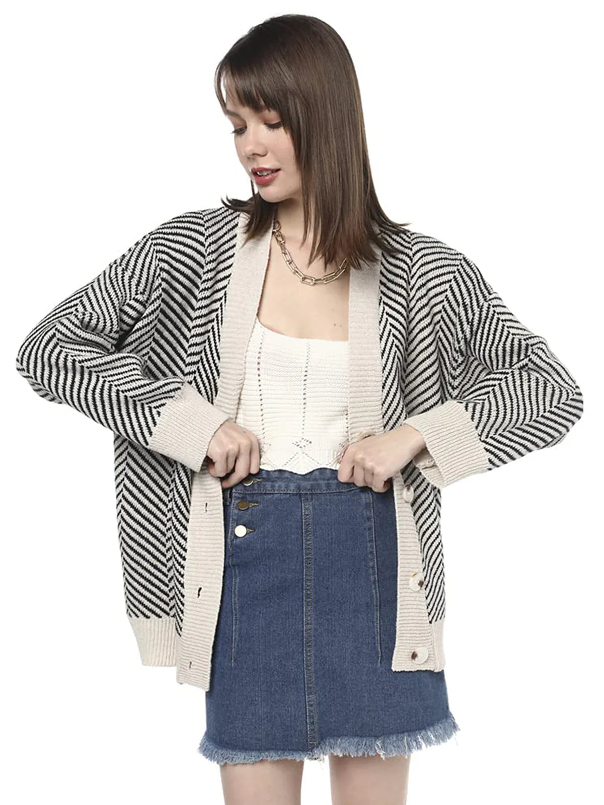 2026 Ribbed Button Cardigan