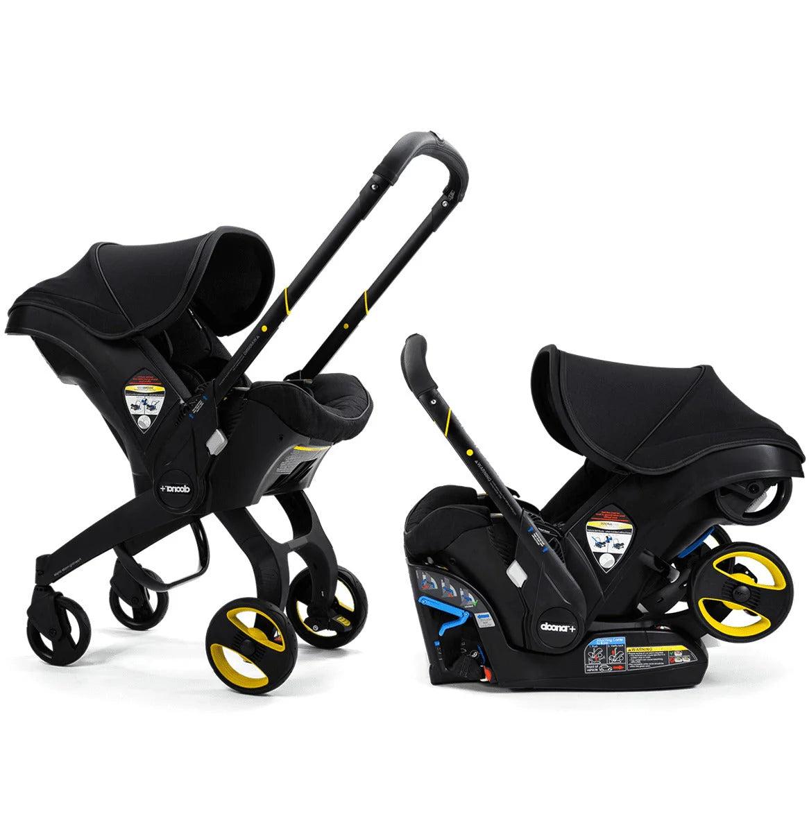 2026 Stroller combination consisting of infant car seat and LATCH base (model year 2025) – Midnight Edition | From car to stroller in seconds, airplane-compatible, including accessory bag