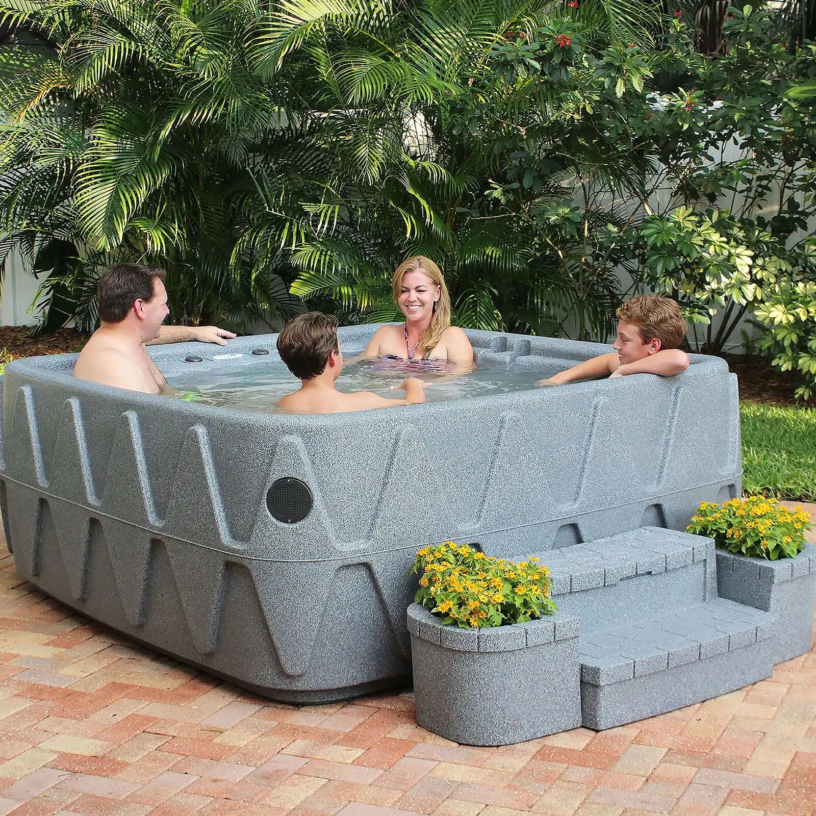 2026 Aquarest Spas,Jet Square Plug And Play Hot Tub with Ozonator