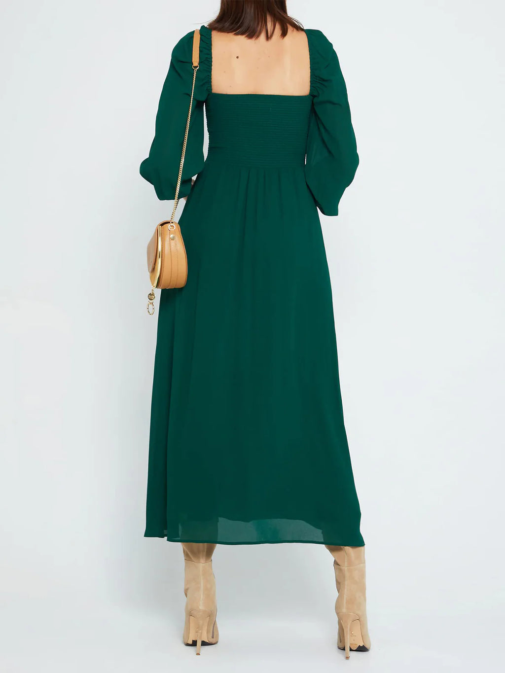 2026 Puffy High-Waisted Floral Dress