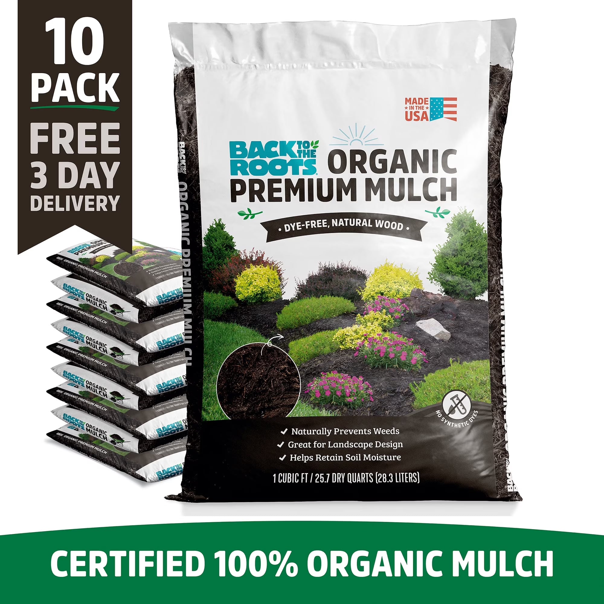 2026 Organic Bark Bagged Mulch (10 1cu. ft. Bags)