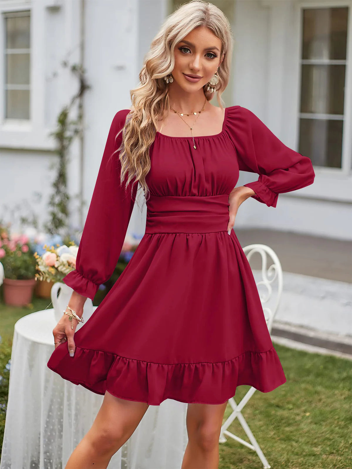 2026 Square Neck Strapless Homecoming Dress
