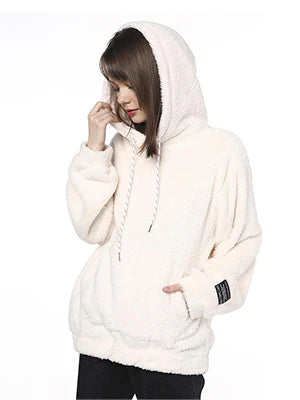 2026 Faux Fur Half-Zip Fleece Sweatshirt