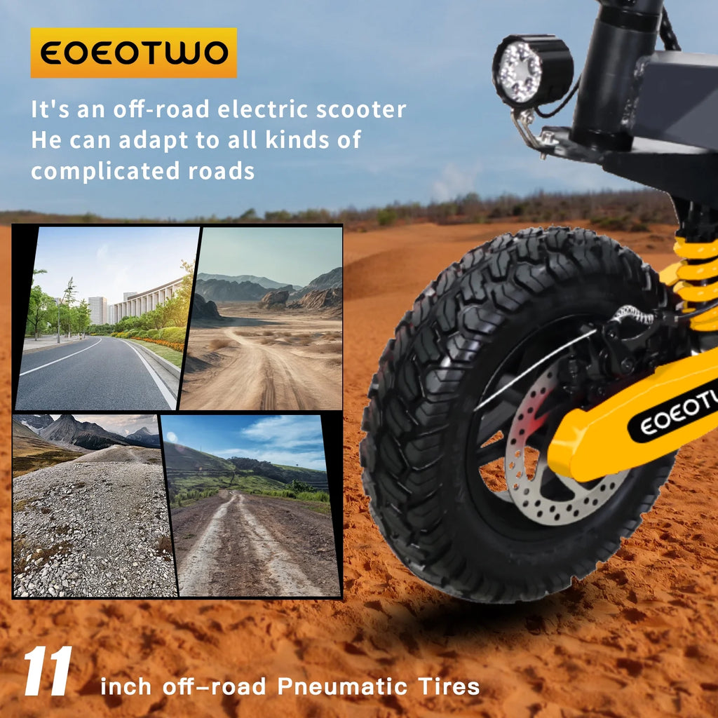 2026 Off Road Electric Scooter for Adults, 1200W Motor Fast E Scooter, Up to 28MPH Top Speed & 20Miles Long Range, 11" Off-Road Tires, 330lbs MAX Load, Foldable
