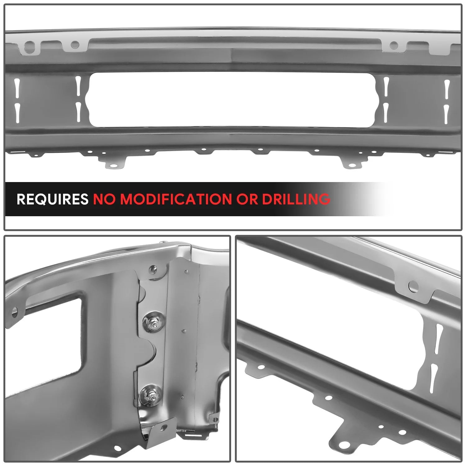 Modular Style Front Bumper w/o Parking Sensor Holes15-19 Chevy Silverado 2500 3500