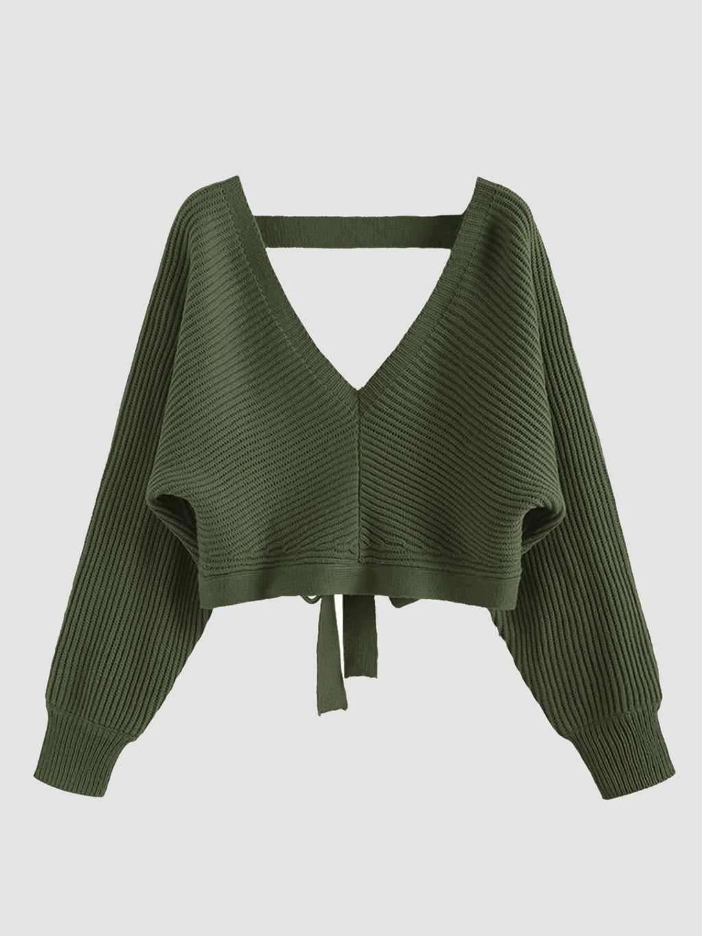 2026 Ribbed Knit Sexy Drop Shoulder Sweater