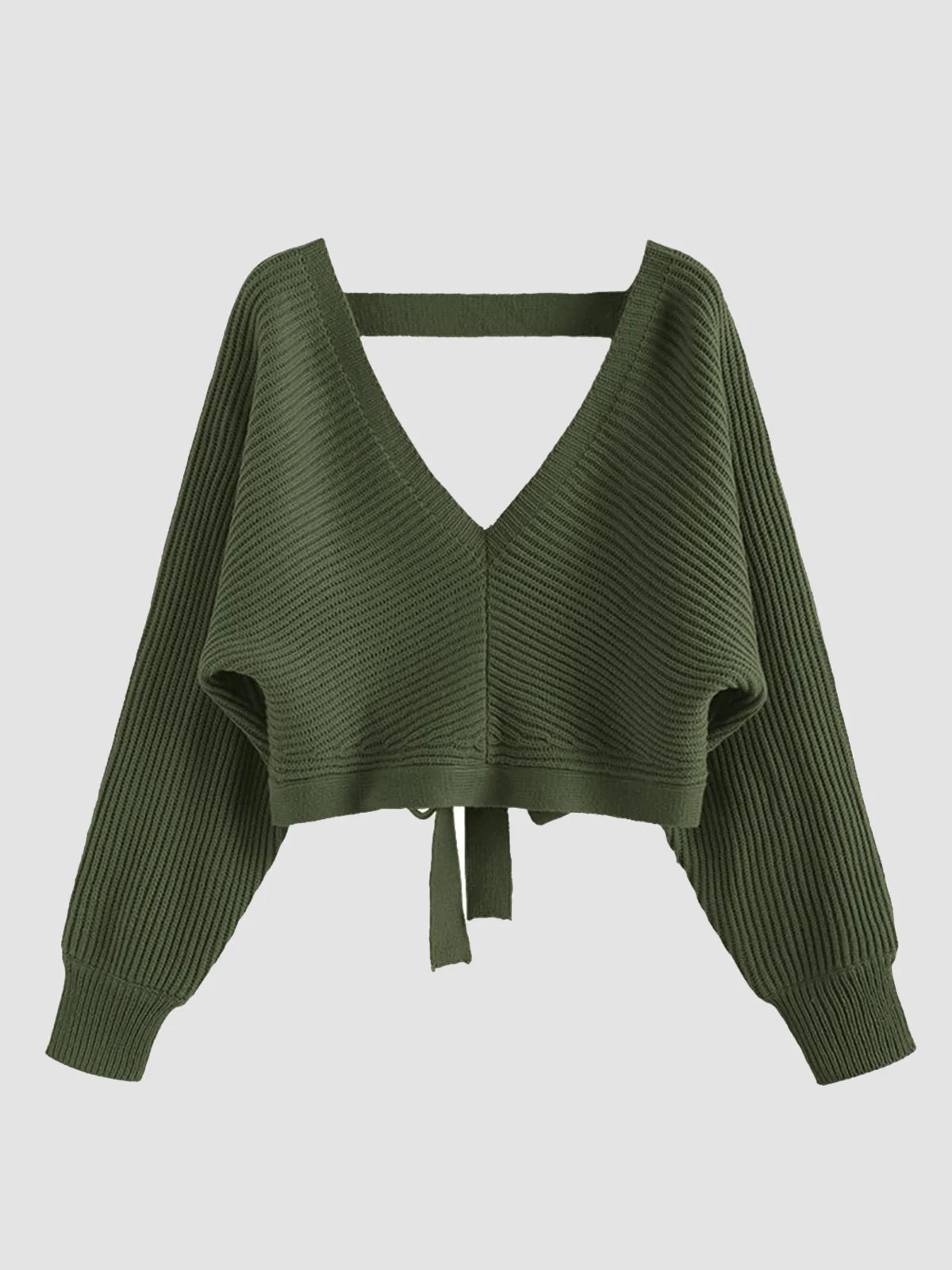 2026 Ribbed Knit Sexy Drop Shoulder Sweater
