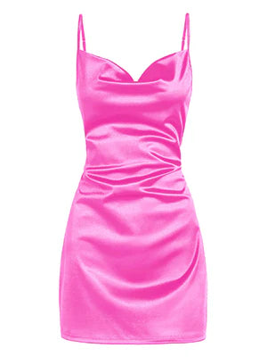 2026 Side Slit Satin Sexy Short Homecoming Dress