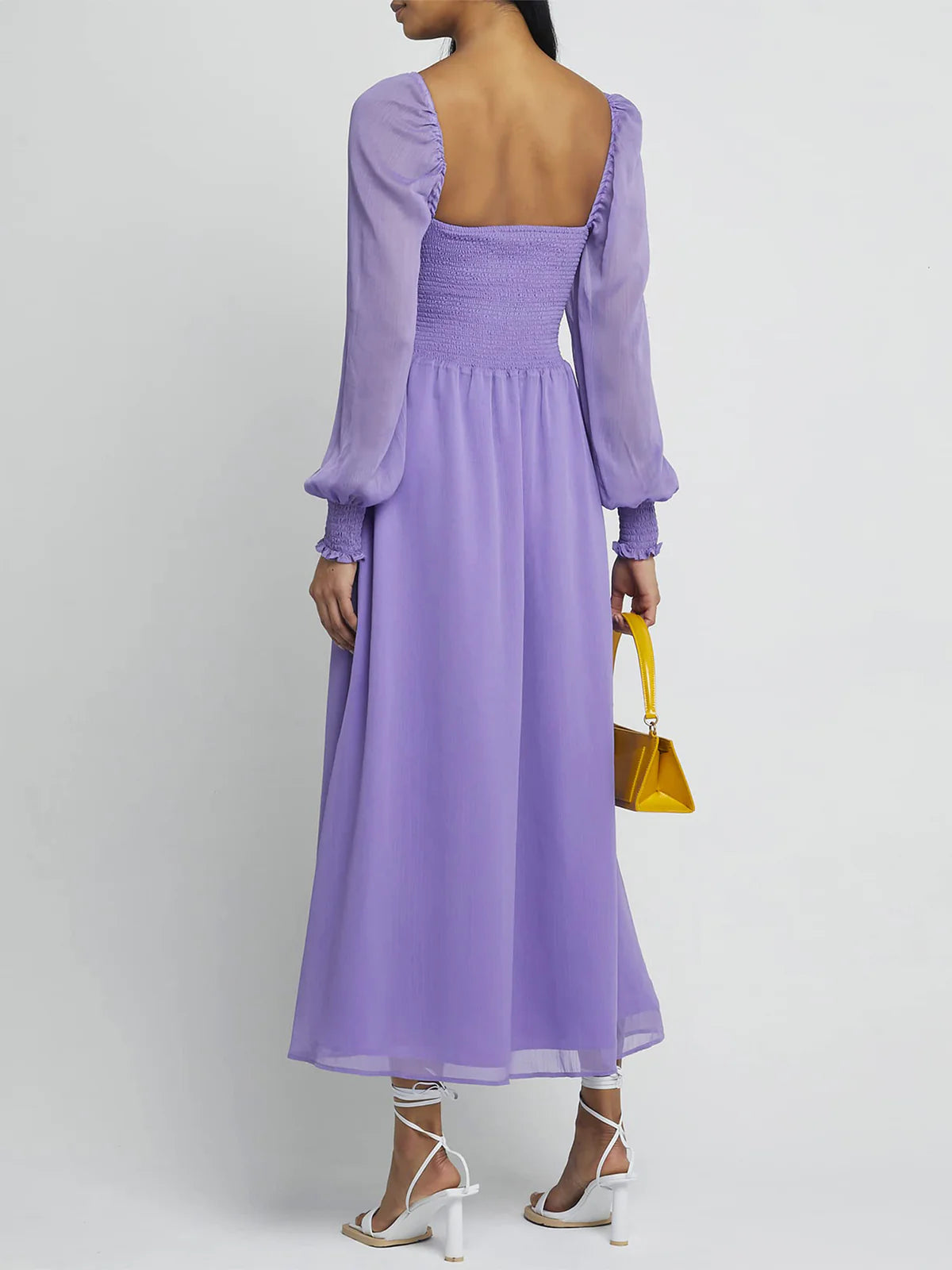 2026 Puffy High-Waisted Floral Dress