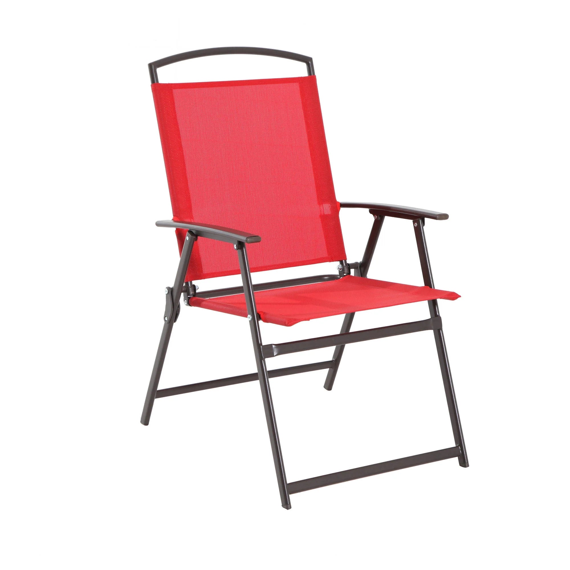 2026 Mainstays Albany Lane Steel 6-Piece Outdoor Patio Dining Set with Umbrella, Red