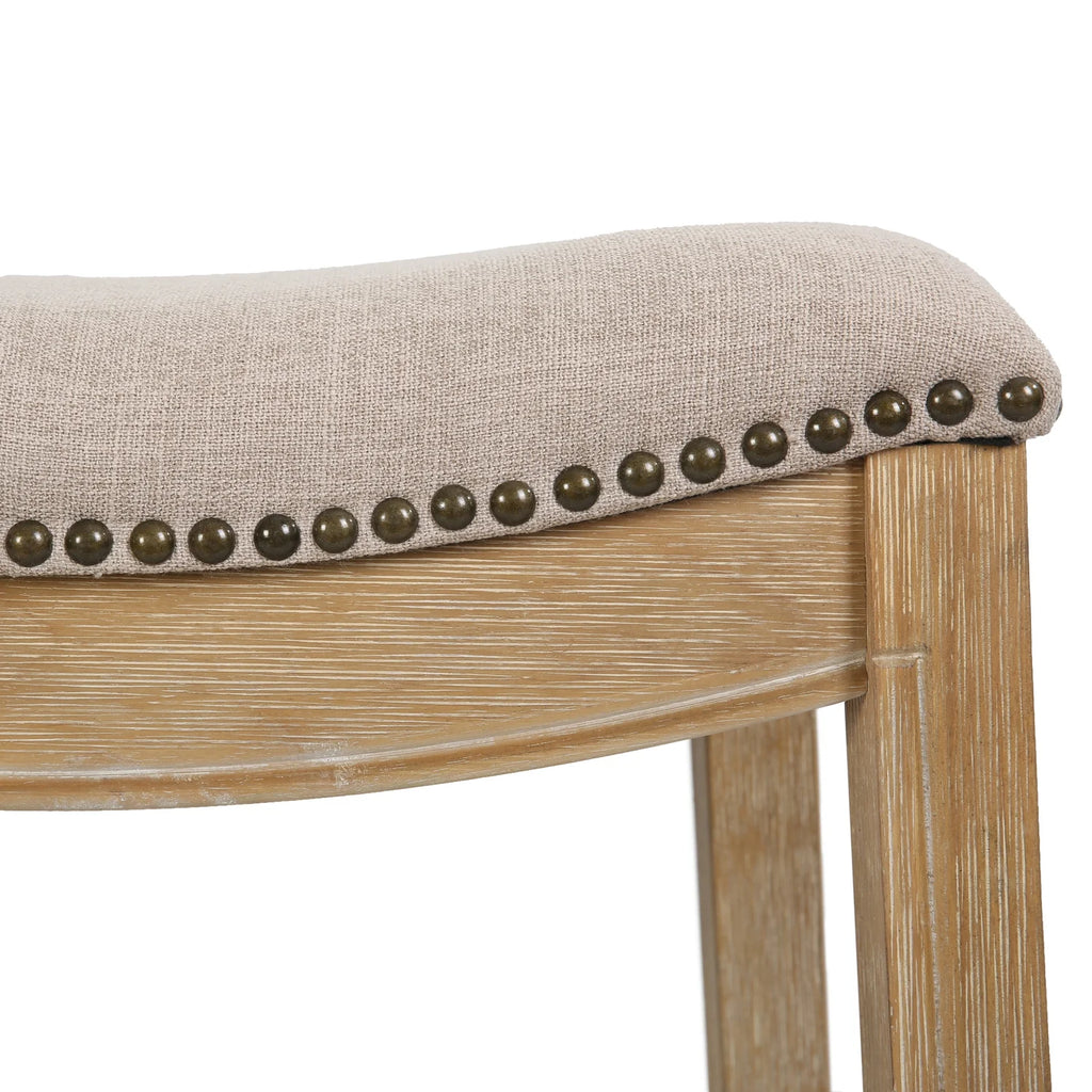 2026 New Ridge Home Goods 26" Saddle Wood Counter Height Stool Weathered Natural