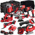 2026 Milwaukee 18V Cordless Tool Set, 11-piece, with 3 x 5.0Ah batteries and charger in bag T4TM-9